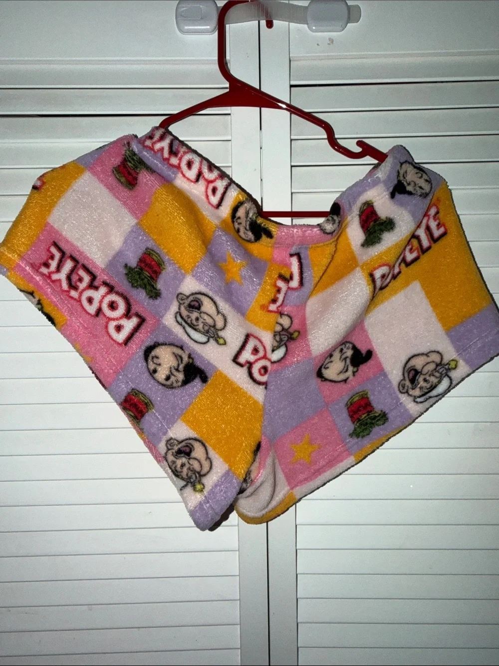 Pink & Yellow Plush Popeye Shorts